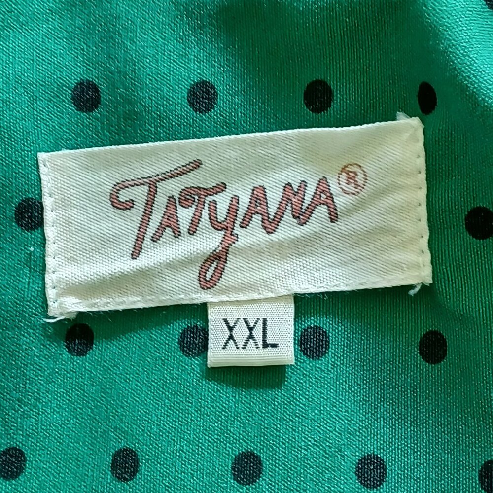 EUC Tatyana "Esmeralda" Green Polka Dot Bow Pinup Dress Size XXL - Picture 10 of 12